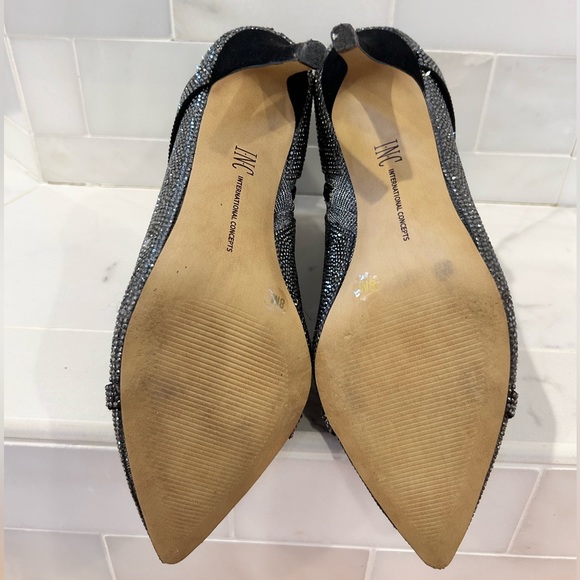 INC Womens International Concepts Shoes Inc Isauria Stiletto Booties Rhinestone - Picture 6 of 8